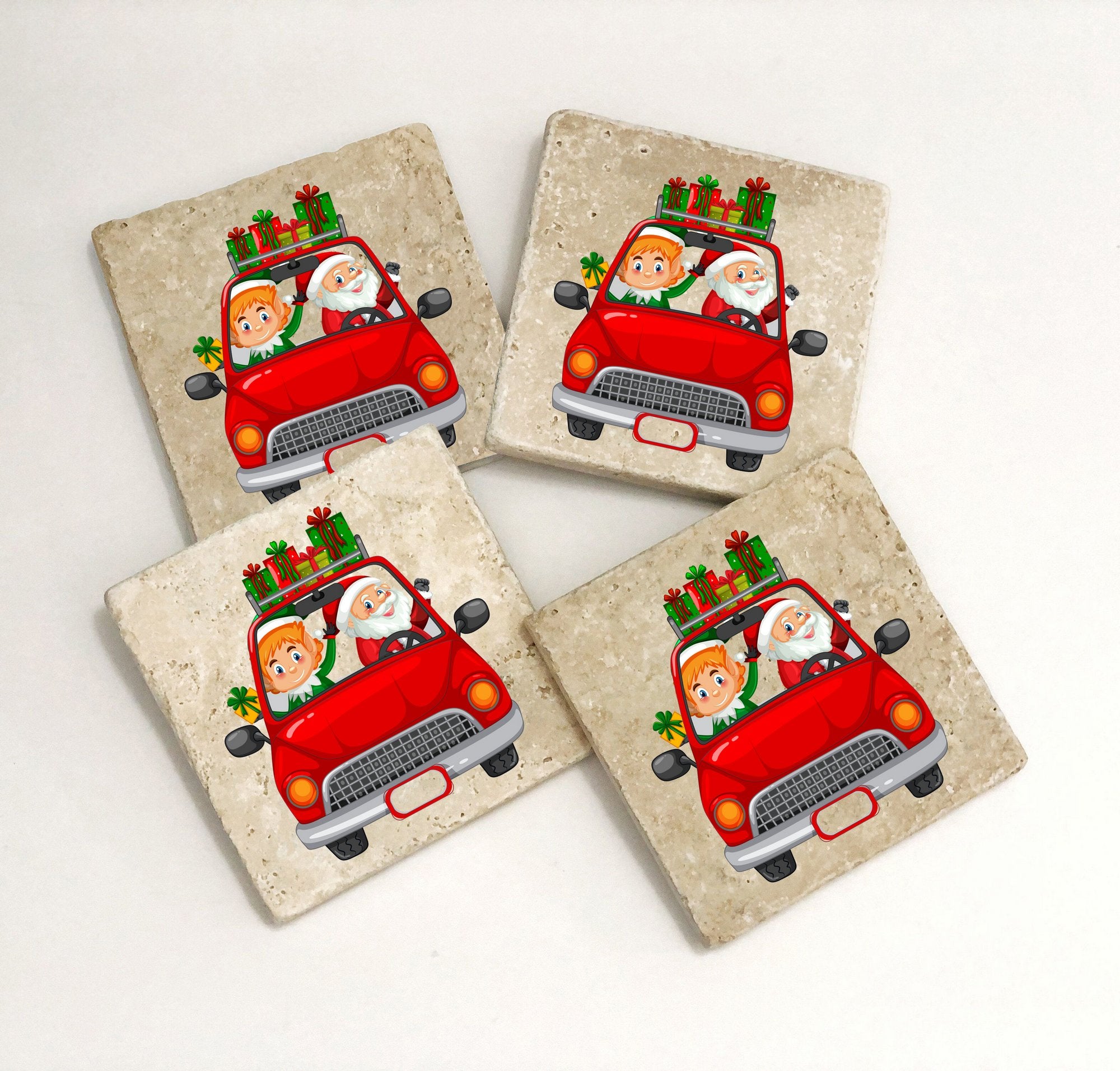 Tapete de vidro – 10 x 10 x 1 cm – Multicolorido – Pedra natural