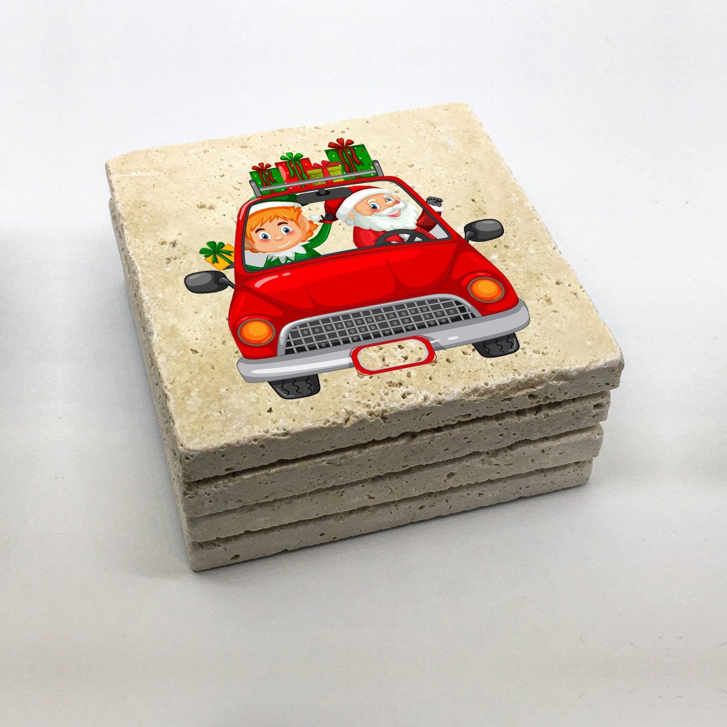 Tapete de vidro – 10 x 10 x 1 cm – Multicolorido – Pedra natural