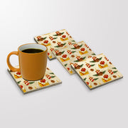 Tapete de vidro – 10 x 10 x 1 cm – Multicolorido – Pedra 100% natural