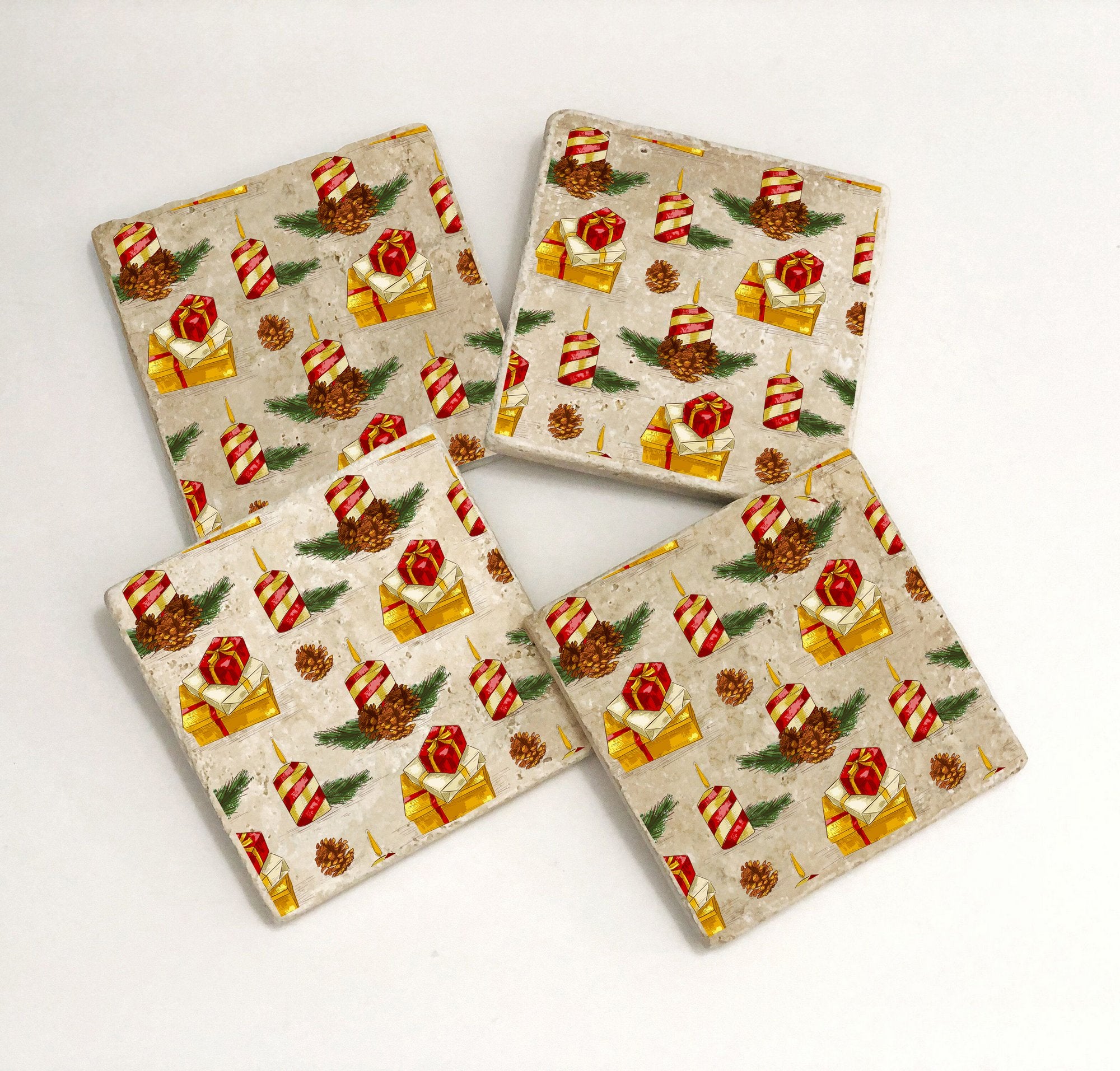 Tapete de vidro – 10 x 10 x 1 cm – Multicolorido – Pedra 100% natural