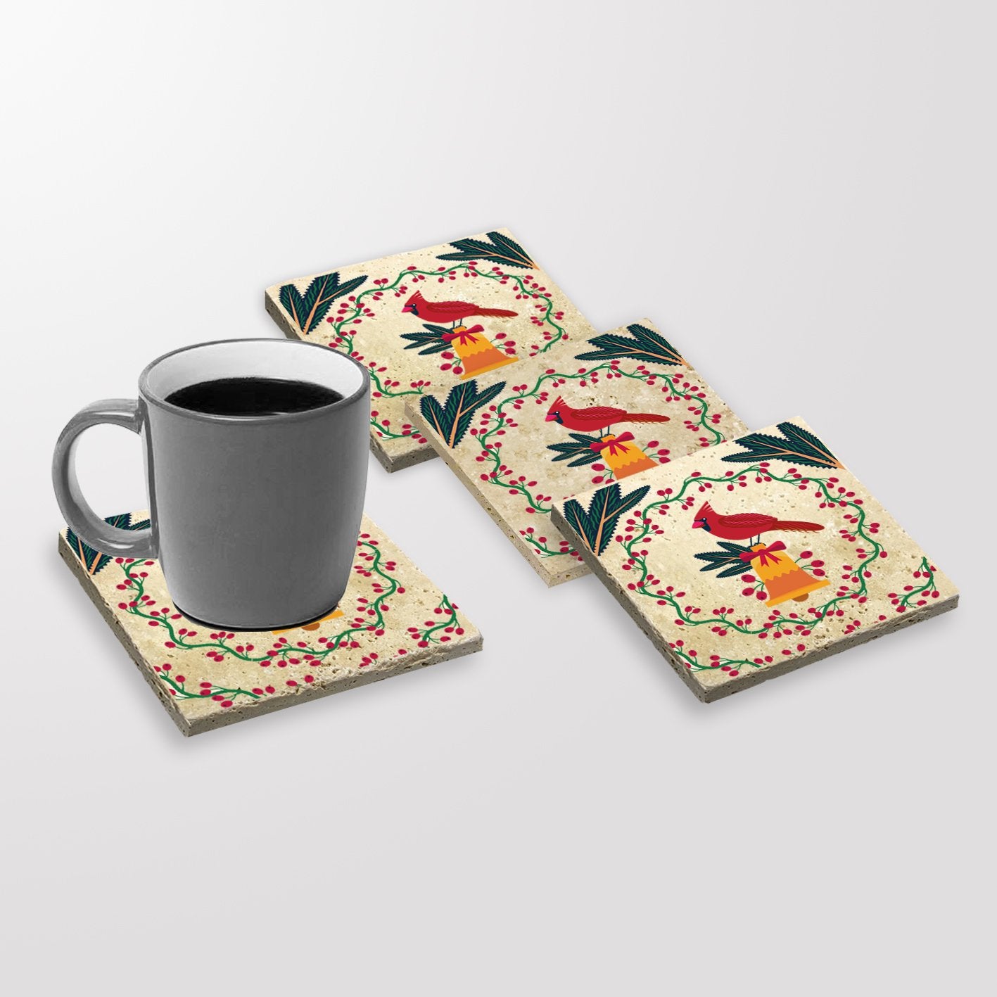 Tapete de vidro – 10 x 10 x 1 cm – Multicolorido – Pedra 100% natural