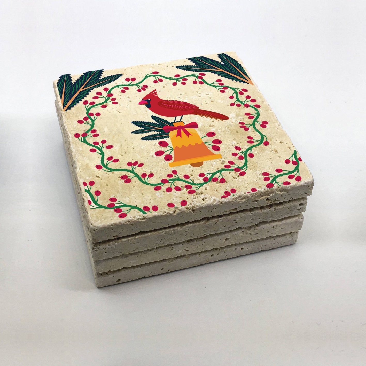 Tapete de vidro – 10 x 10 x 1 cm – Multicolorido – Pedra 100% natural