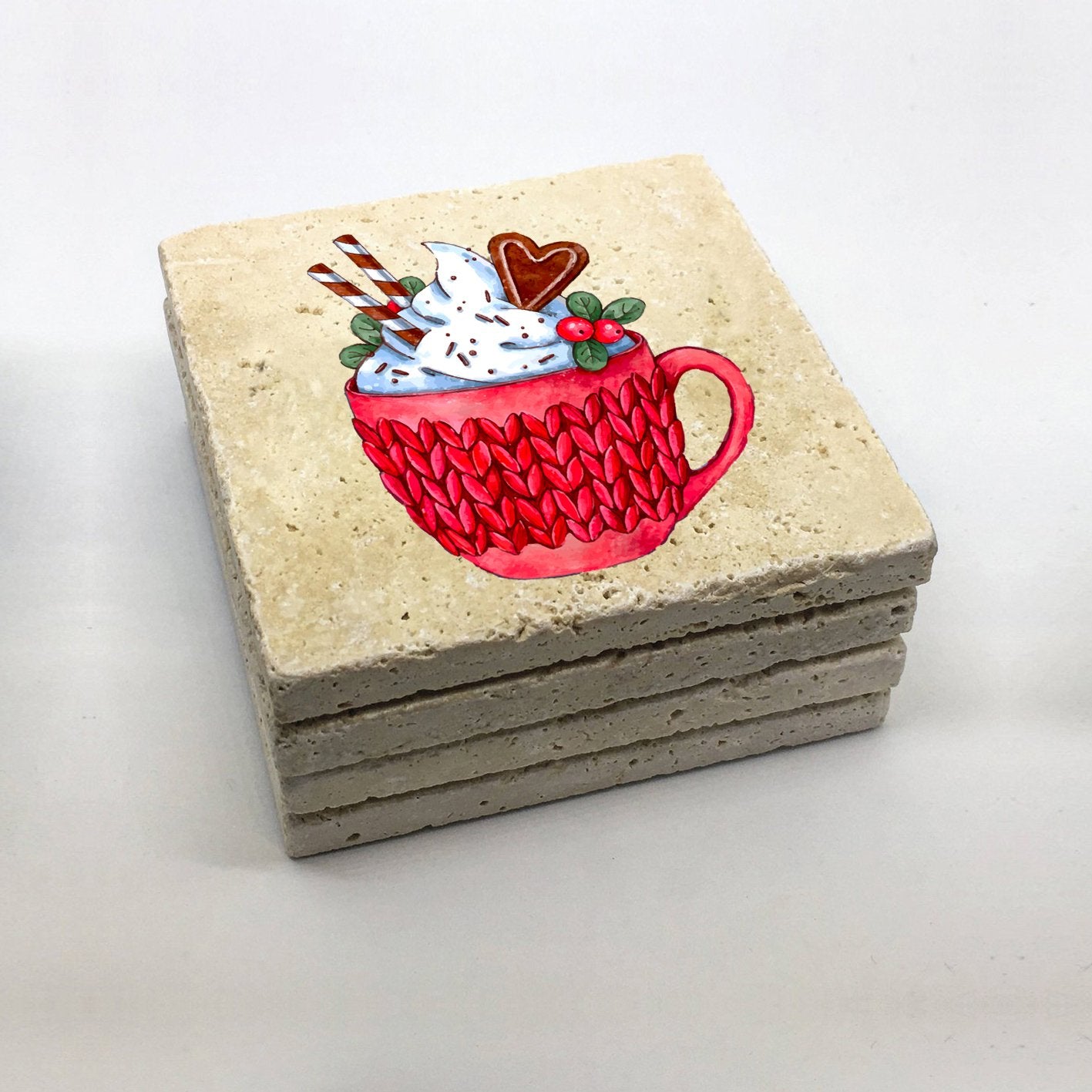 Tapete de vidro – 10 x 10 x 1 cm – Multicolorido – Pedra natural