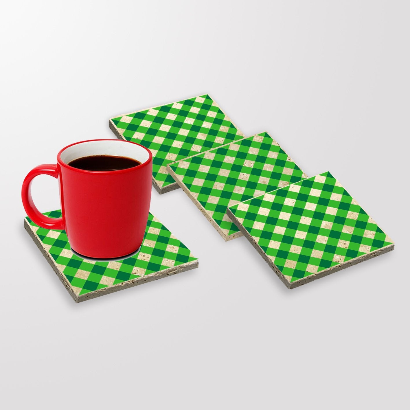 Tapete de vidro – 10 x 10 x 1 cm – Multicolorido – Pedra 100% natural