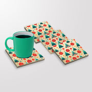 Tapete de vidro – 10 x 10 x 1 cm – Multicolorido – Pedra natural