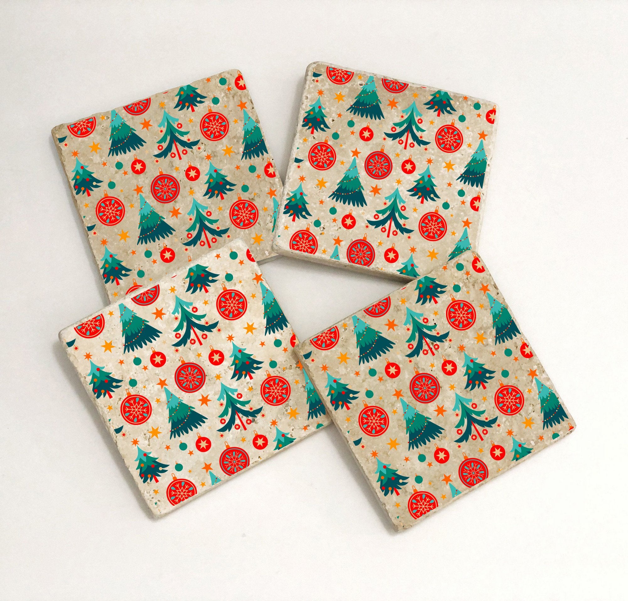 Tapete de vidro – 10 x 10 x 1 cm – Multicolorido – Pedra natural