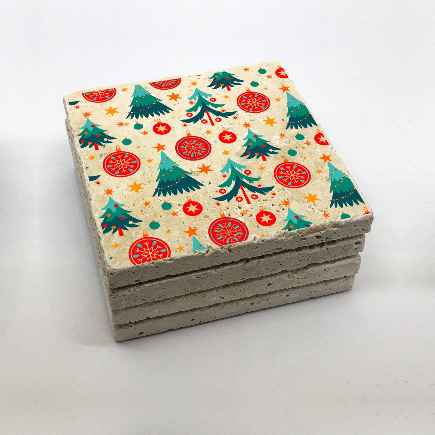 Tapete de vidro – 10 x 10 x 1 cm – Multicolorido – Pedra natural