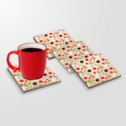 Tapete de vidro – 10 x 10 x 1 cm – Multicolorido – Pedra natural