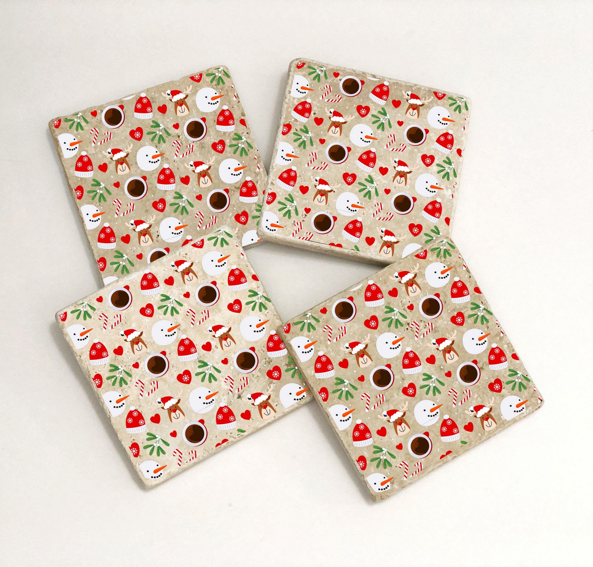 Tapete de vidro – 10 x 10 x 1 cm – Multicolorido – Pedra natural