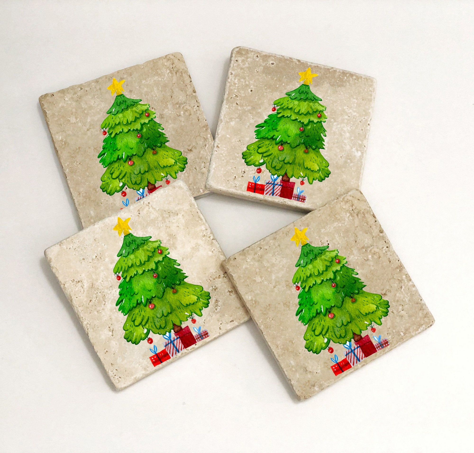 Tapete de vidro – 10 x 10 x 1 cm – Multicolorido – Pedra natural