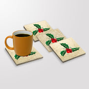 Tapete de vidro – 10 x 10 x 1 cm – Multicolorido – Pedra natural