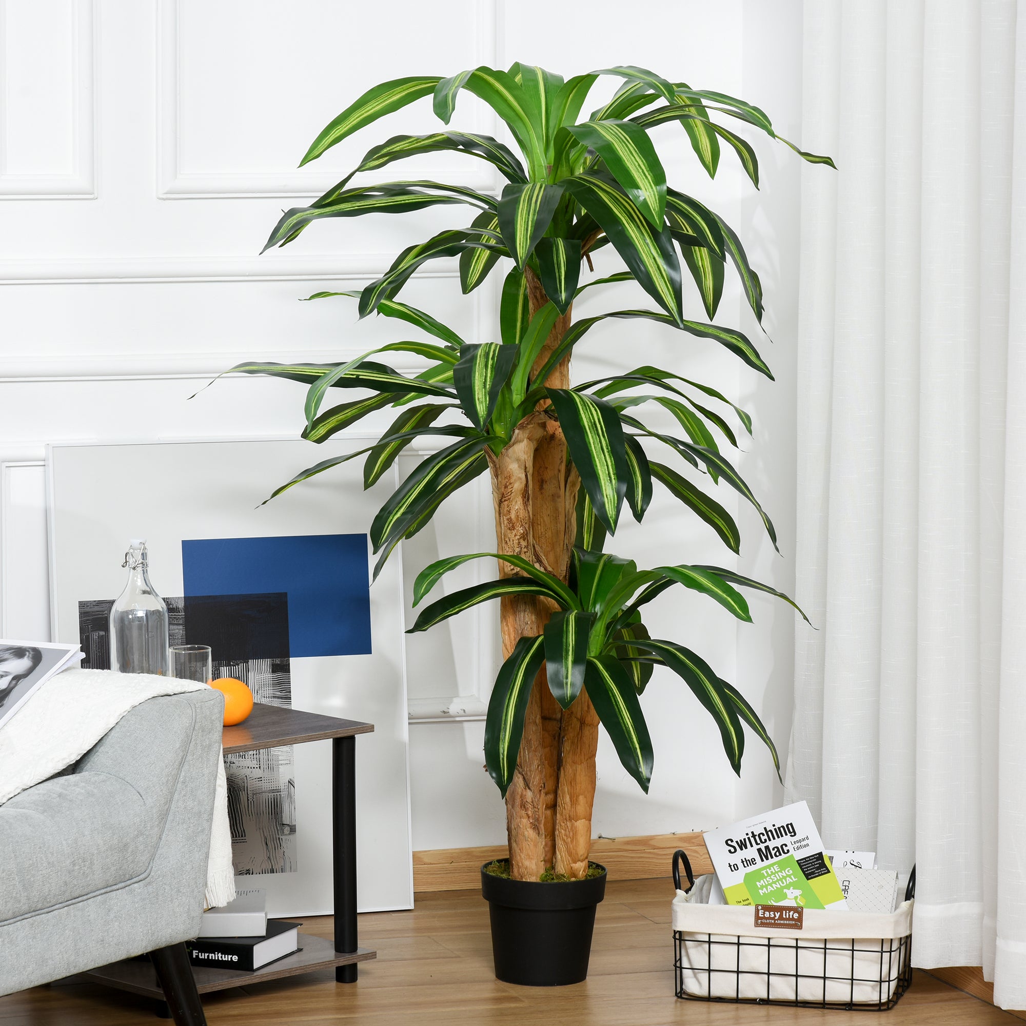 Planta Artificial Decorativa Dracaena Ø20x160 cm - Verde