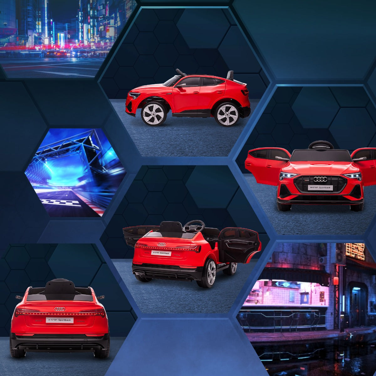 Carro Elétrico Infantil – 108x60x47cm – Vermelho – PP e aço