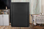 Guarda-roupa moderno – 102 cm x 146 cm x 45 cm – Preto – Metal