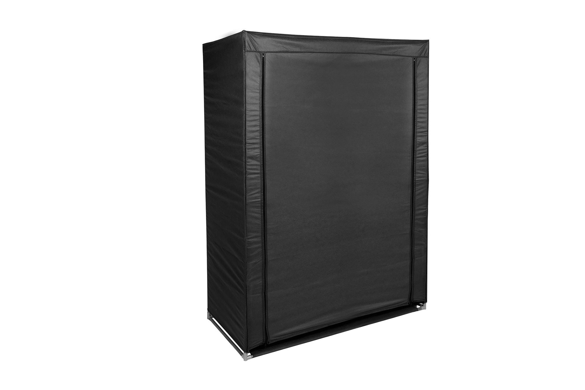 Guarda-roupa moderno – 102 cm x 146 cm x 45 cm – Preto – Metal