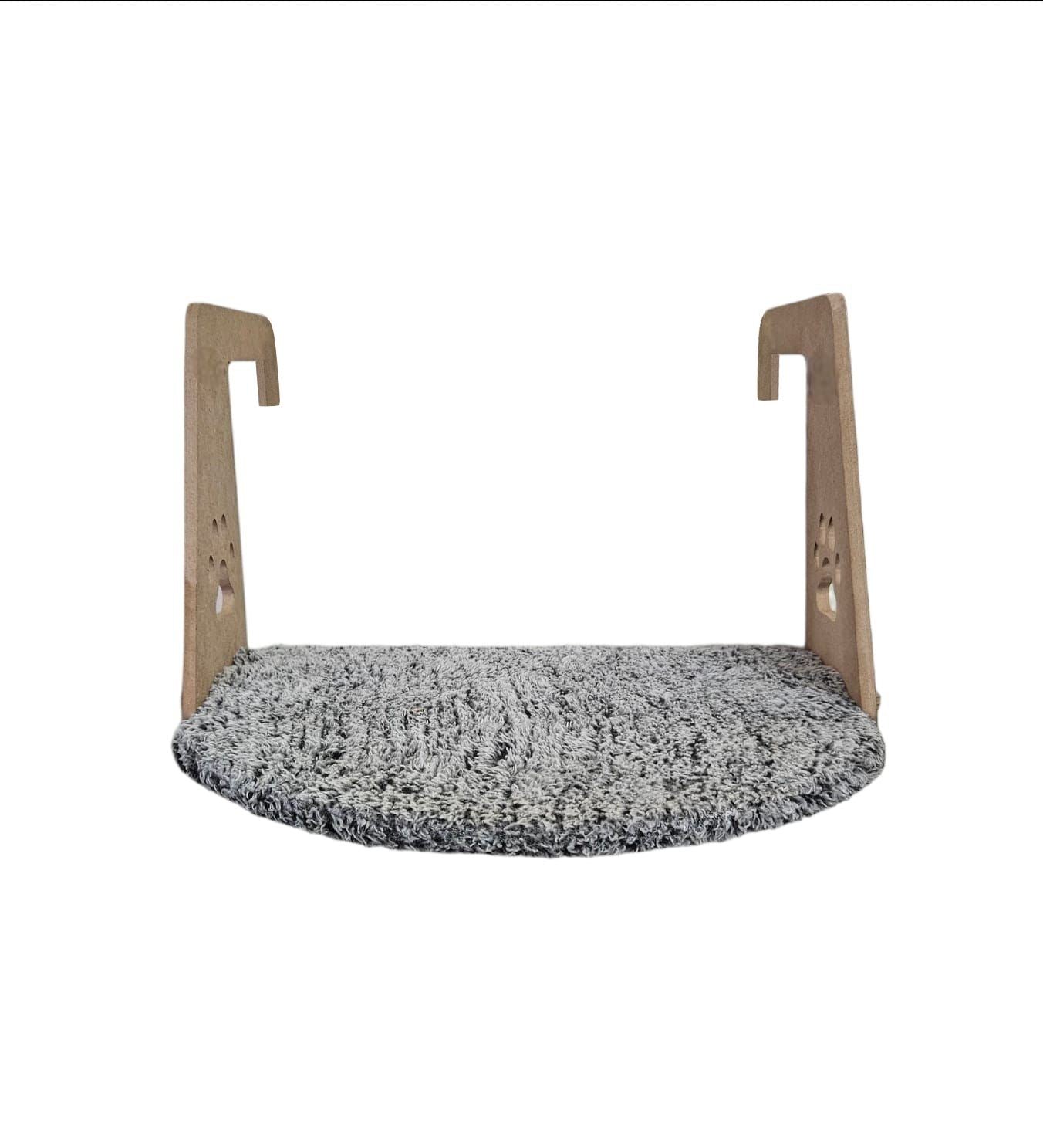 Cama para animais de estimação – 34 cm x 24 cm x 55 cm – Cinzento – MDF
