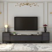 Móvel de TV elegante em antracite, 180 cm de largura, 45,2 cm de altura, 35 cm de profundidade | 100% revestido em melamina, 18 mm de espessura | Montável na parede com várias prateleiras