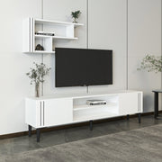 Móvel de TV – 140cm x 44.6cm x 29.6cm – Branco – Melamina