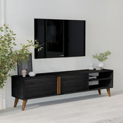 Móvel de TV – 160cm x 35cm x 29,6cm – Madeira Preta – MDF