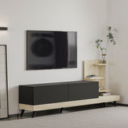Móvel de TV – 180 cm x 82 cm – Antracite e Travertino – painel de partículas