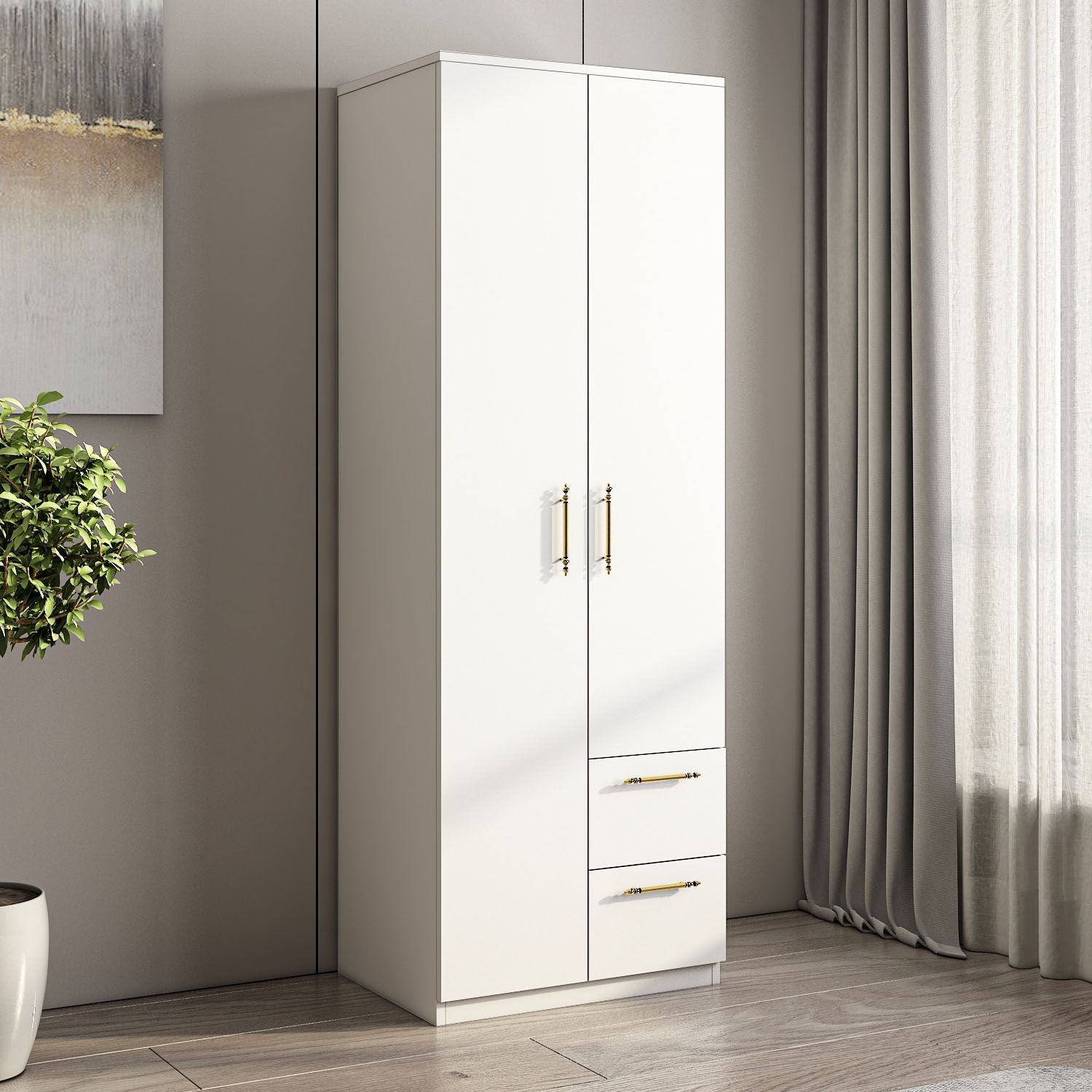 Guarda-roupa – 60cm x 171.8cm x 45cm – Branco – MDF