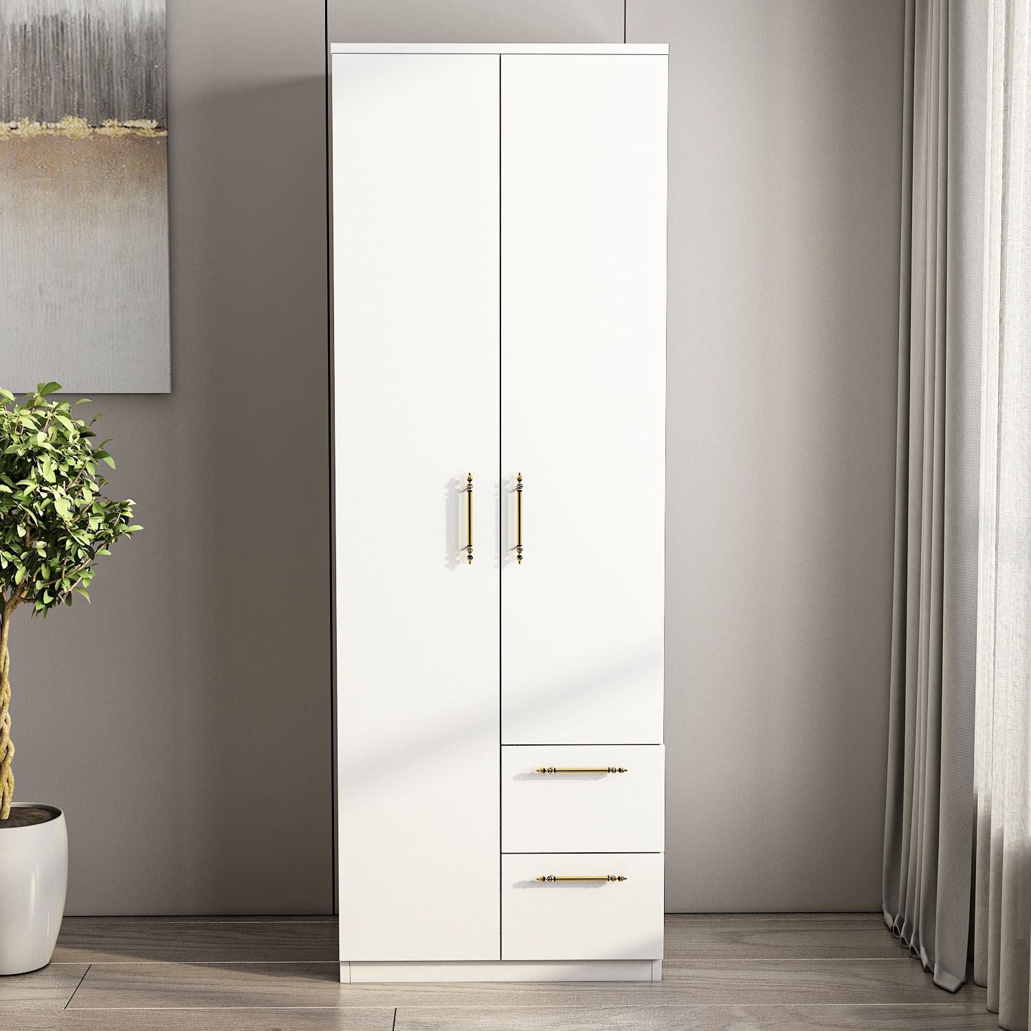 Guarda-roupa – 60cm x 171.8cm x 45cm – Branco – MDF