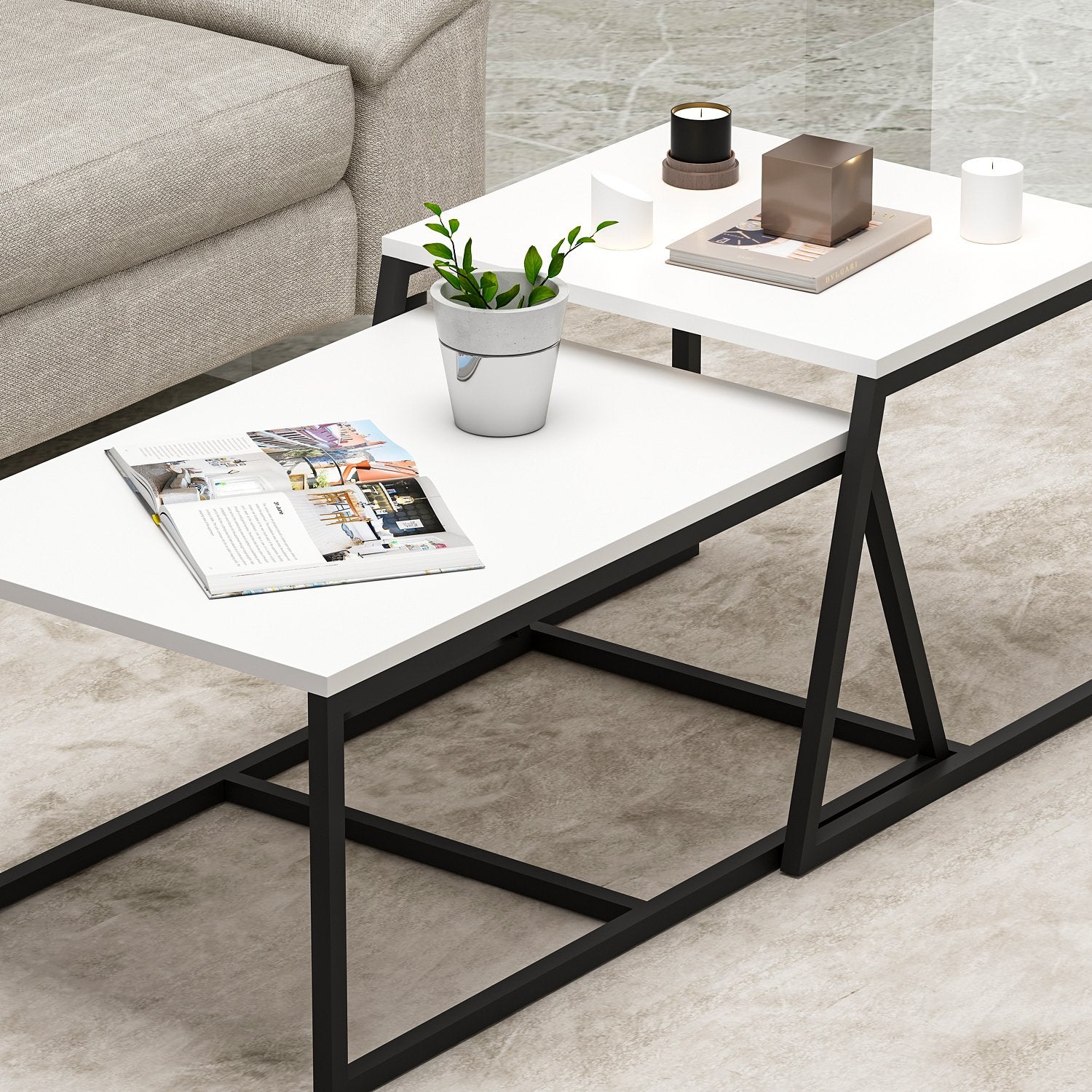Mesa de Centro-Minimal-Branco