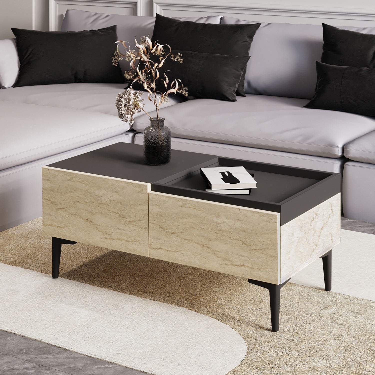 Mesa de Centro-Mia-Travertino
Antracito