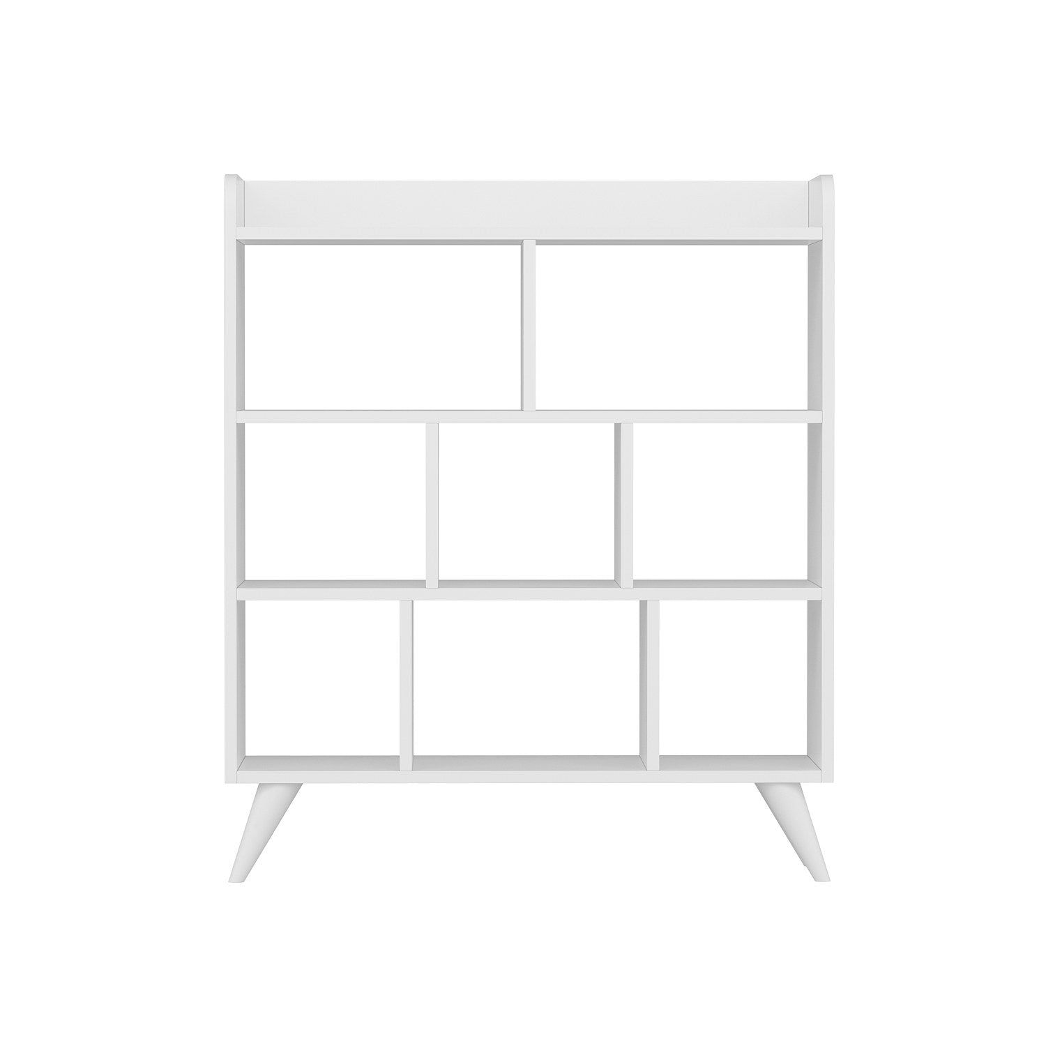 Estante de livros – 90 cm x 105 cm x 30 cm – Branco – Painel de partículas revestido a melamina