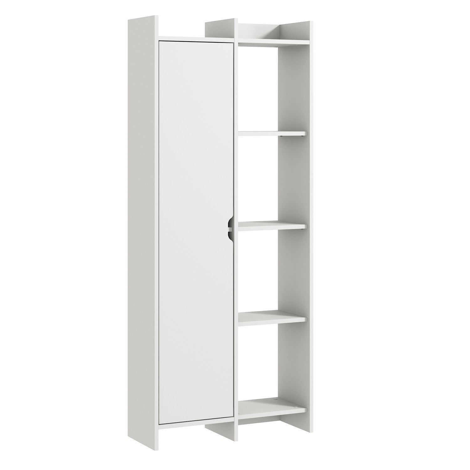 Estante de livros – 70 cm x 180 cm x 30 cm – Branco – Painéis de partículas revestidos a melamina