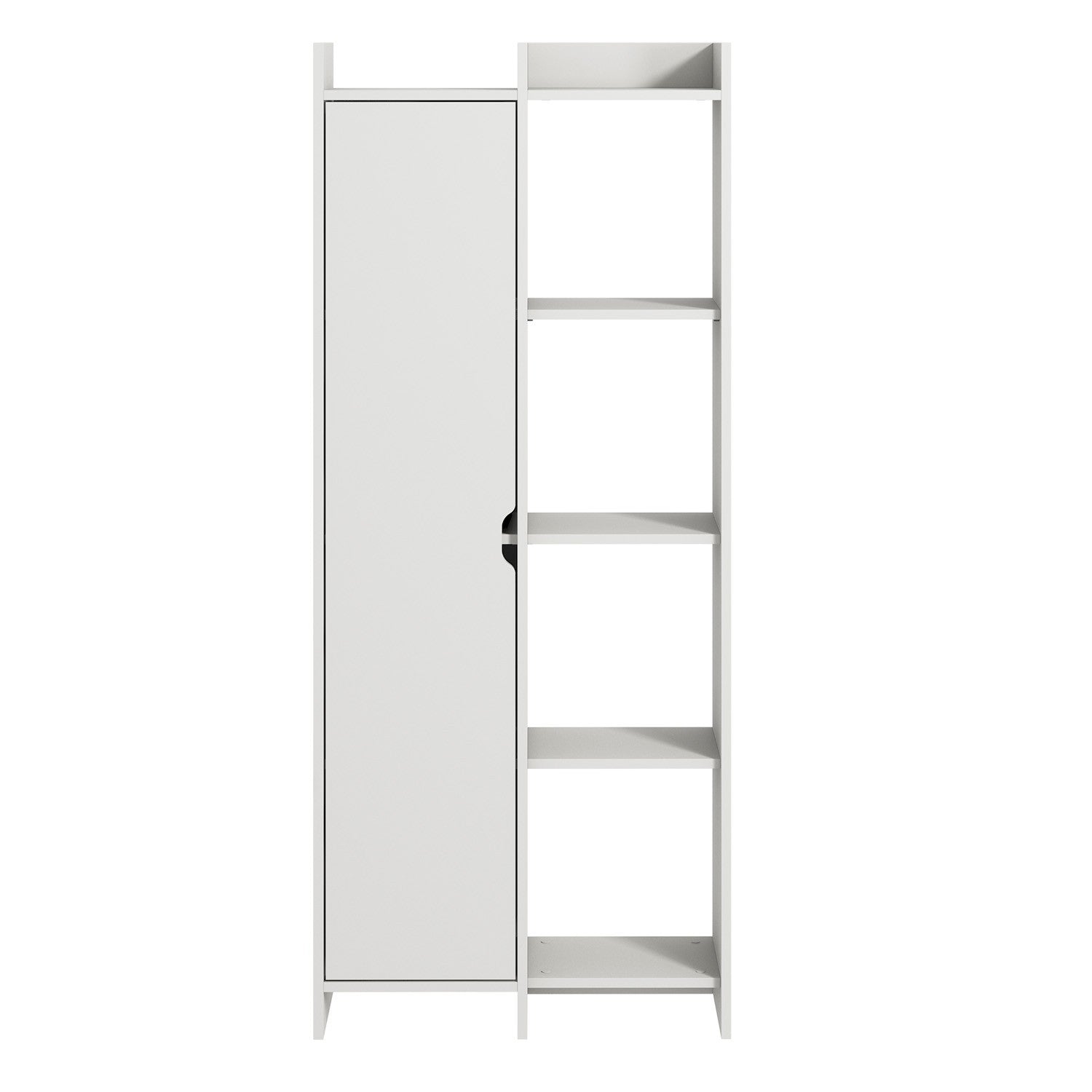 Estante de livros – 70 cm x 180 cm x 30 cm – Branco – Painéis de partículas revestidos a melamina