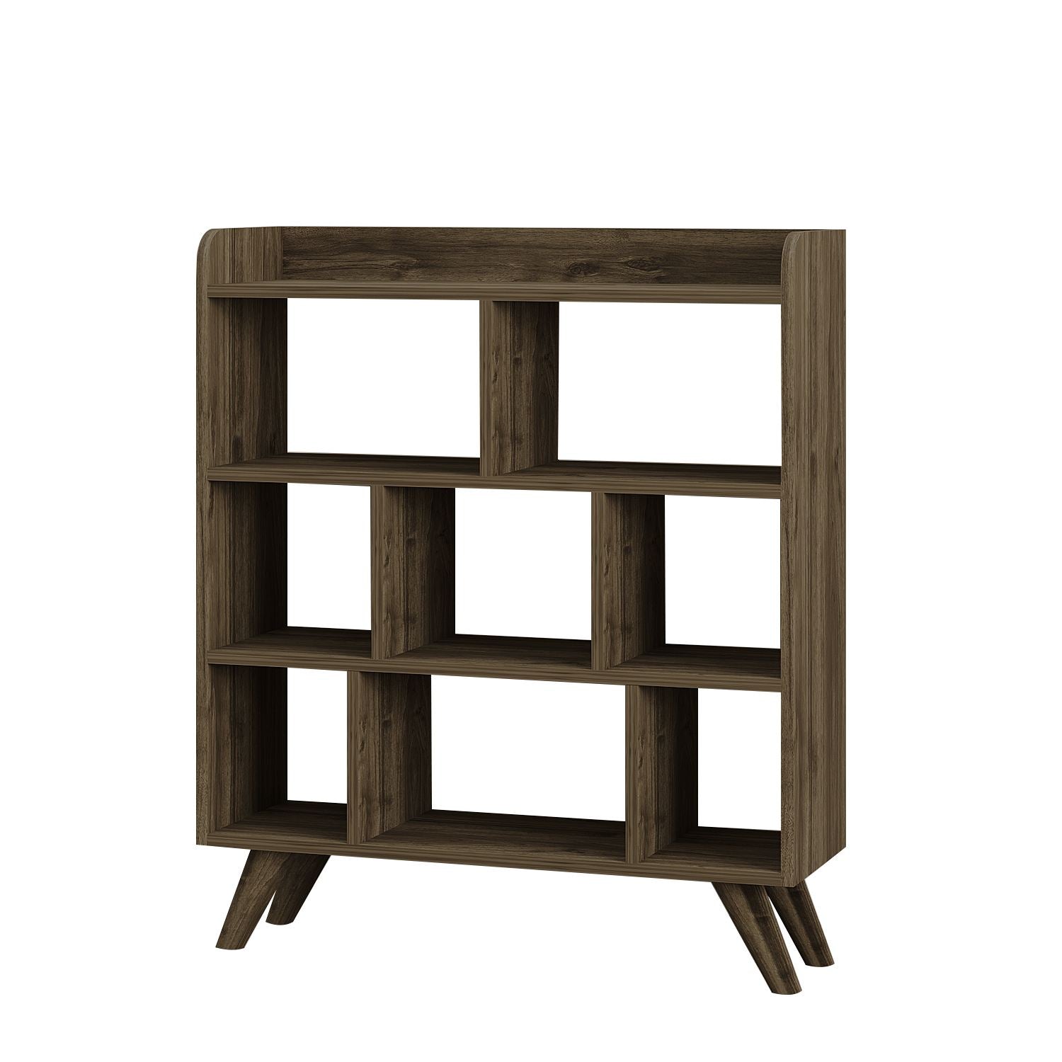 Estante de livros – 90 cm x 105 cm x 30 cm – Noz – Madeira aglomerada