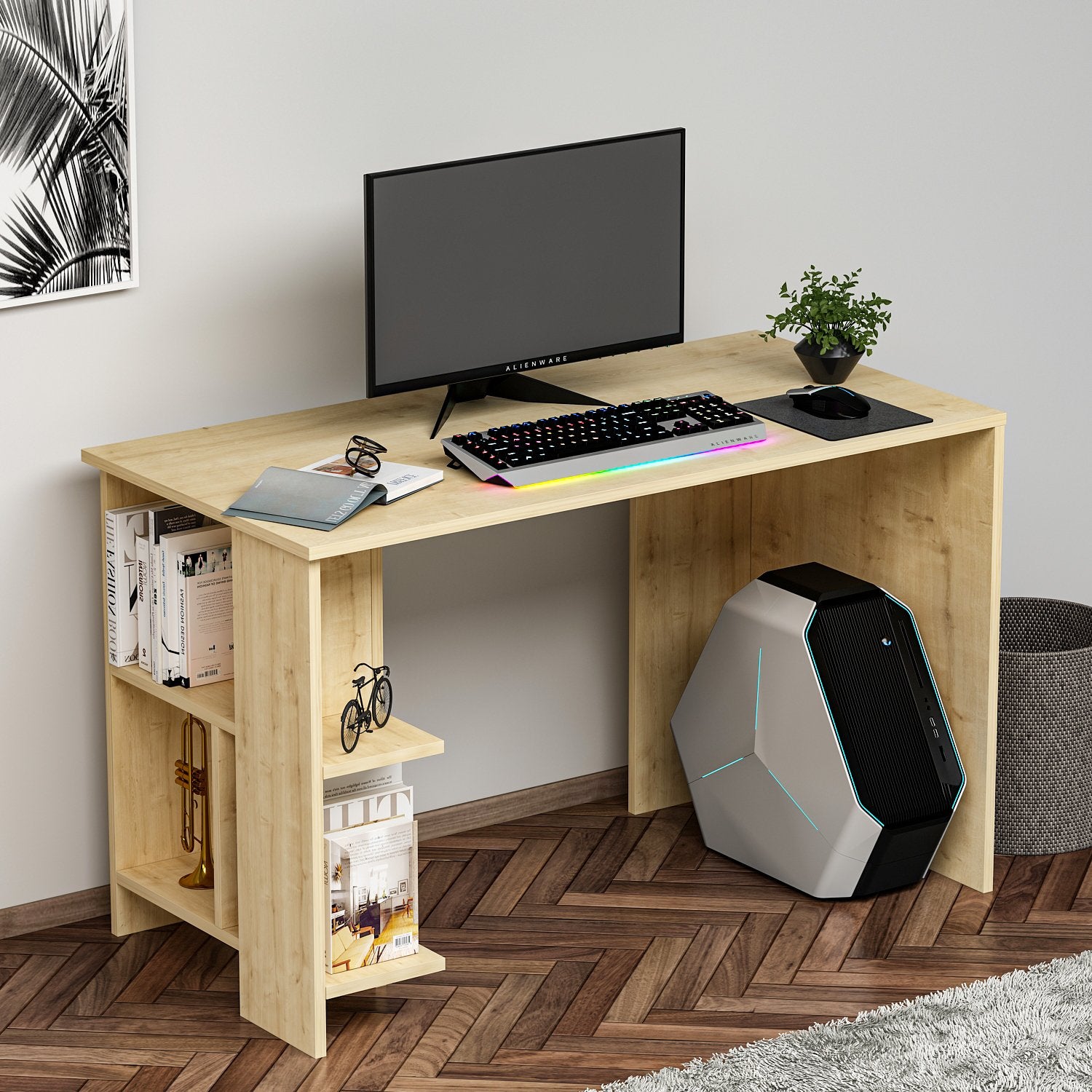 Secretária de Estudo – 120 cm x 73,8 cm x 60 cm – Safira – Painel de Partículas revestido a Melamina