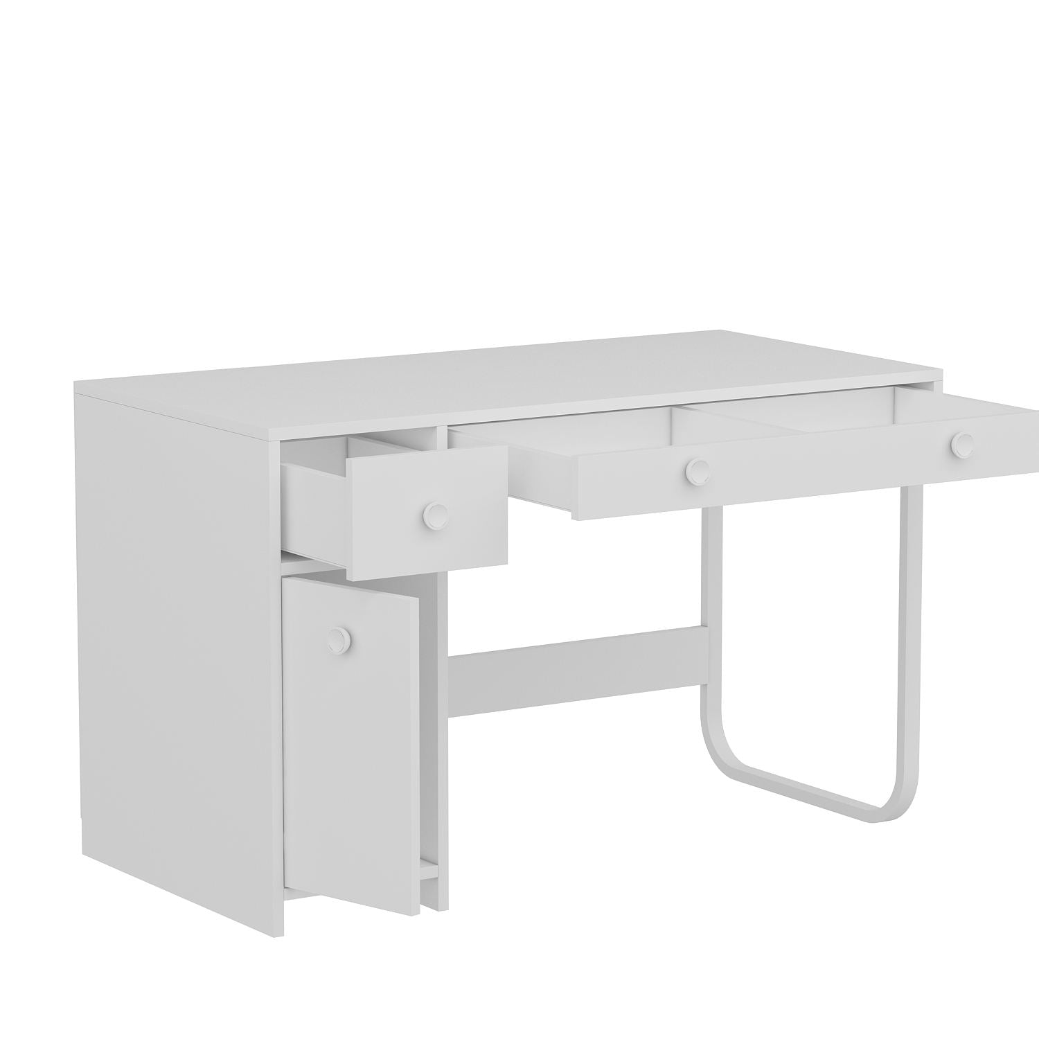 Secretária de Estudo – 120 cm x 73,8 cm x 60 cm – Branca – Painel de partículas