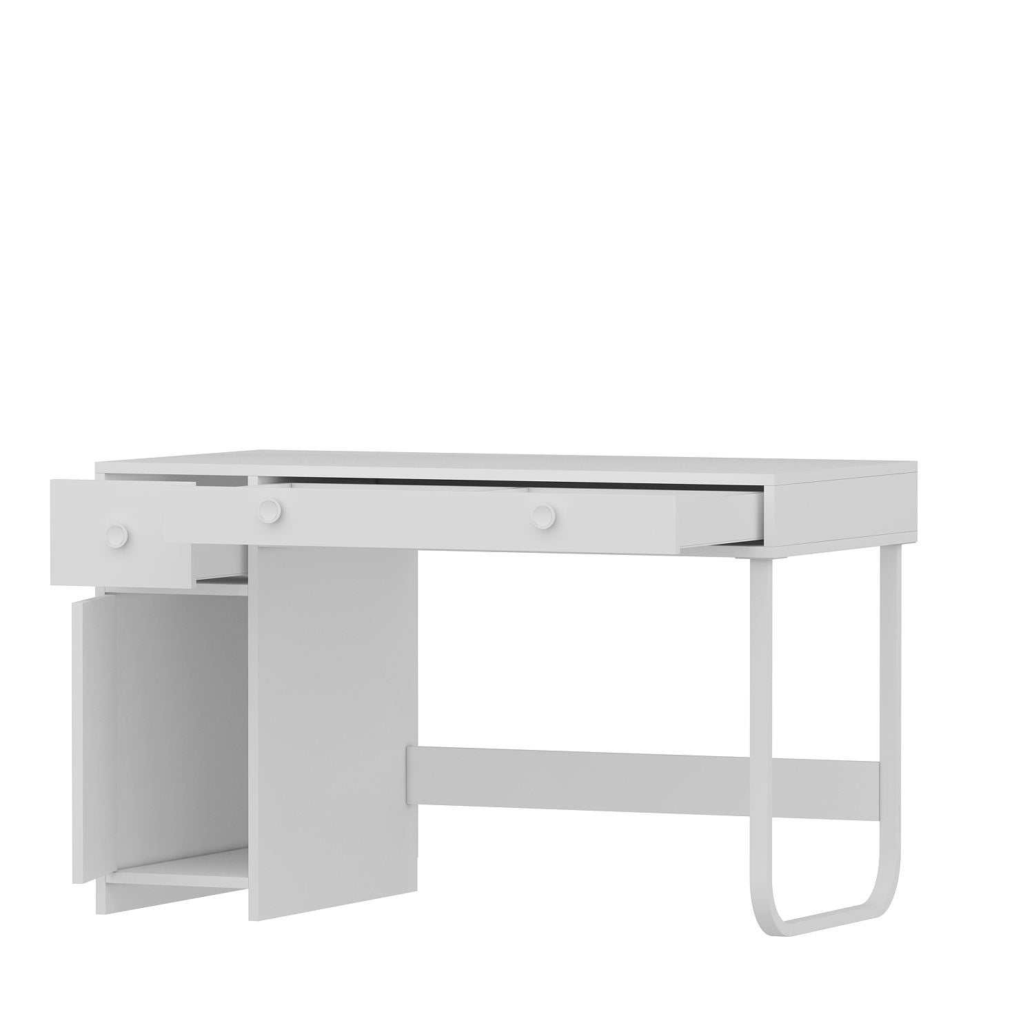 Secretária de Estudo – 120 cm x 73,8 cm x 60 cm – Branca – Painel de partículas