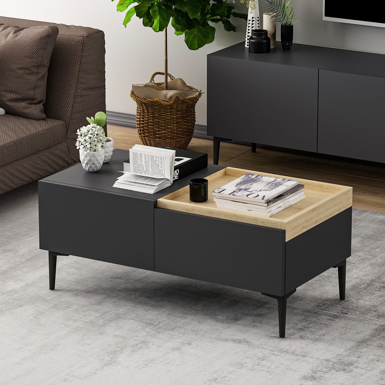 Mesa de Centro-Mia-Antracite