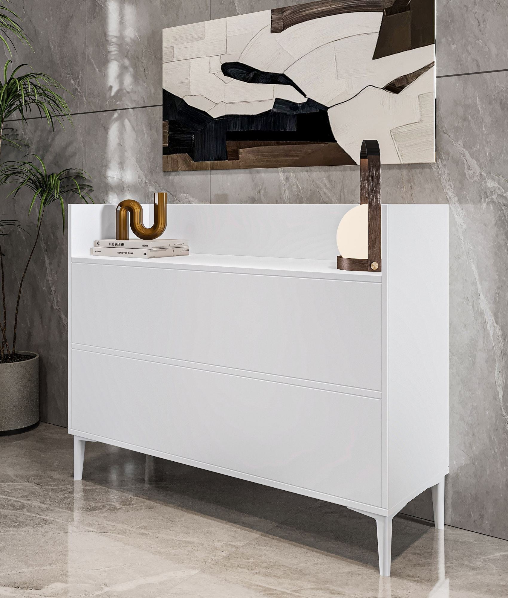 Armário Multiuso – 110cm x 85cm x 36,4cm – Branco – MDF