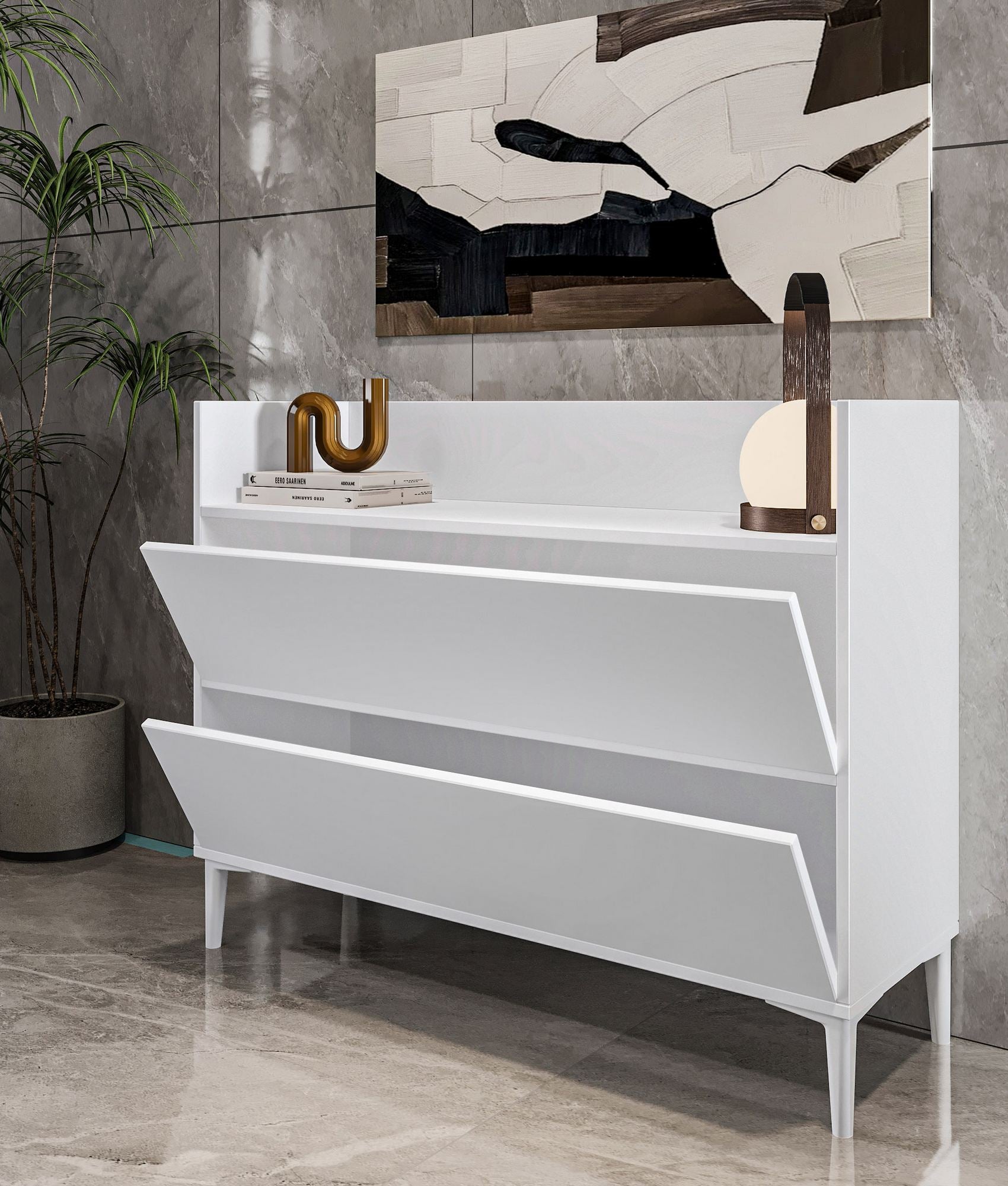 Armário Multiuso – 110cm x 85cm x 36,4cm – Branco – MDF