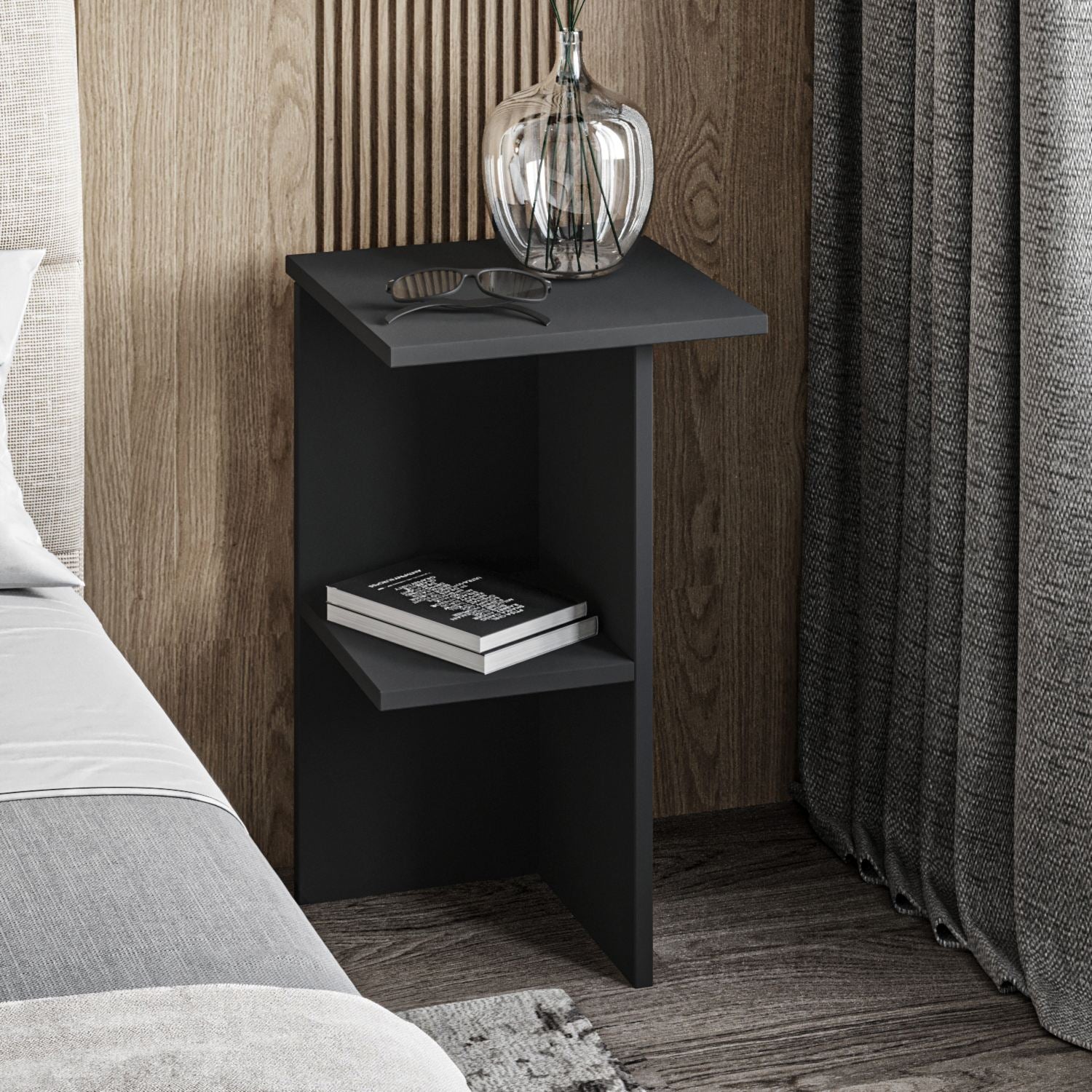 Mesa de cabeceira-Leray-Antracite
