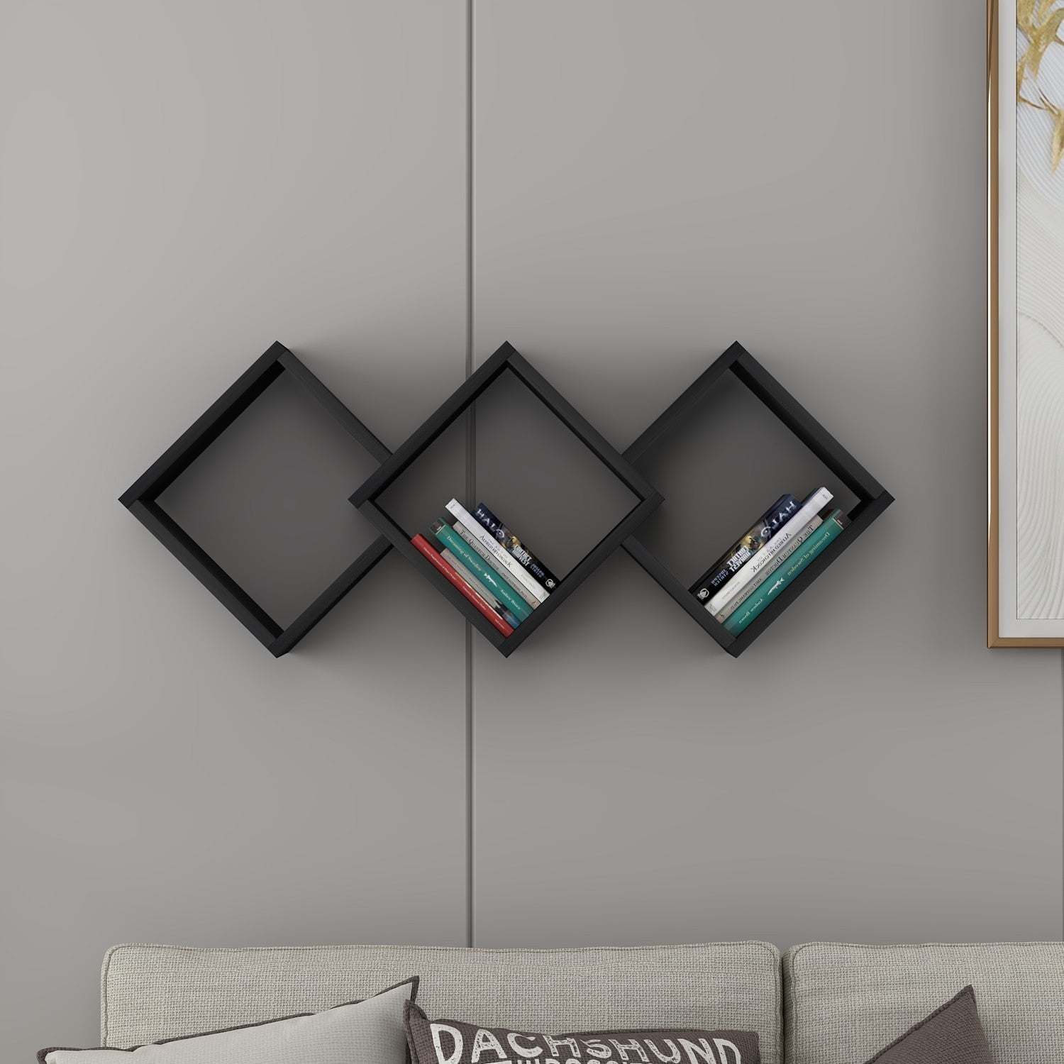 Prateleira de parede-Glaxy-Preto
