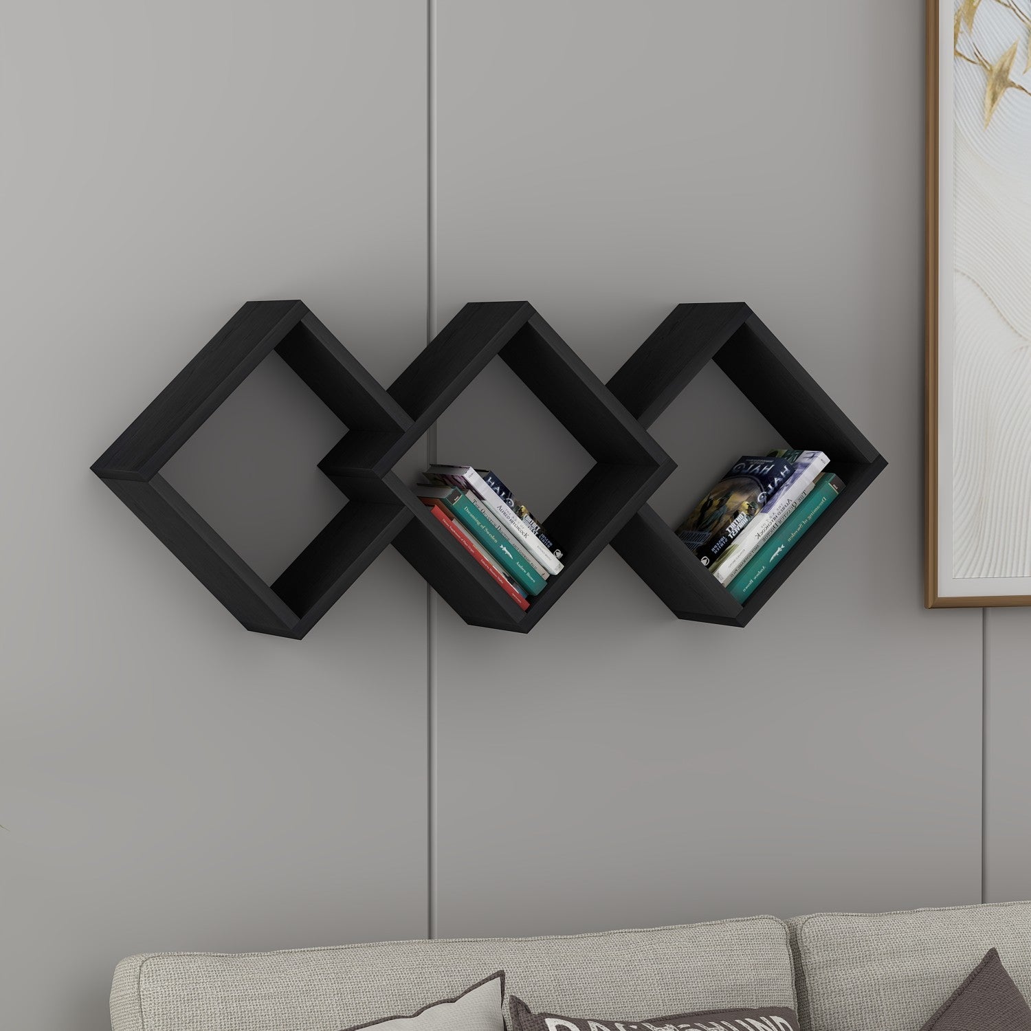 Prateleira de parede-Glaxy-Preto
