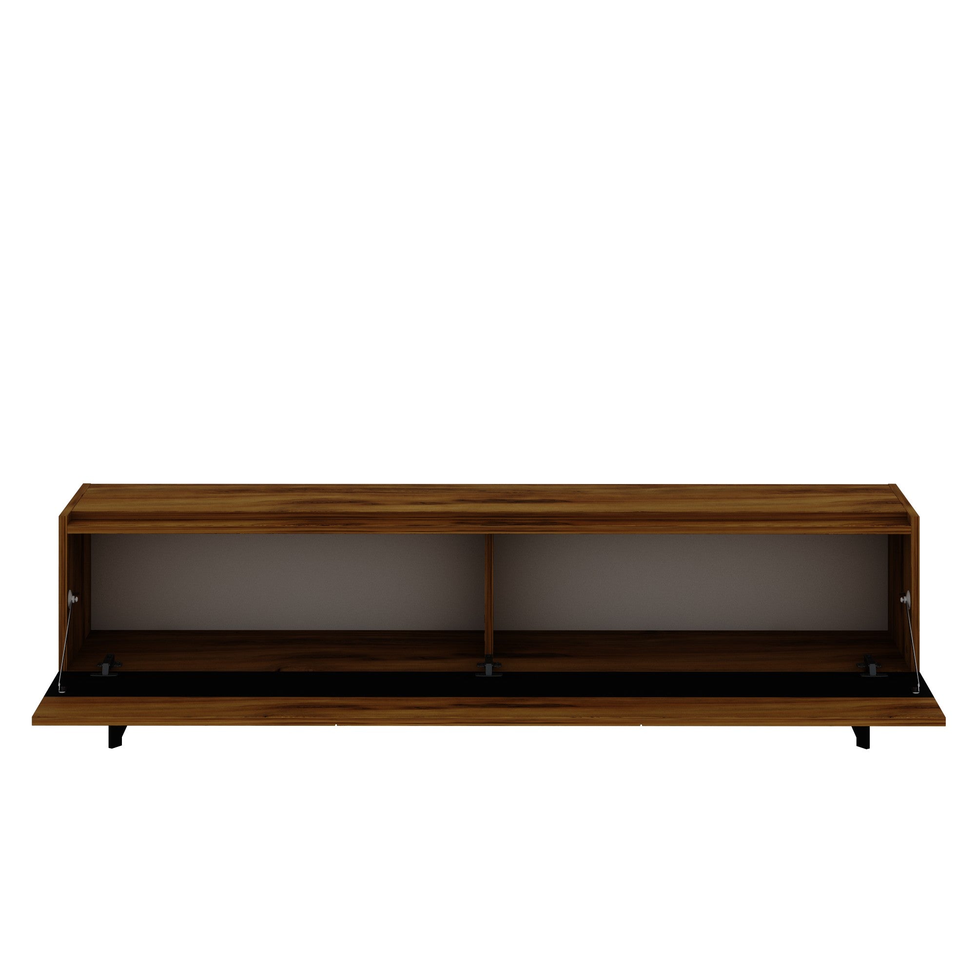 Móvel de TV – 180 cm largura – Preto e Carvalho – Melamina