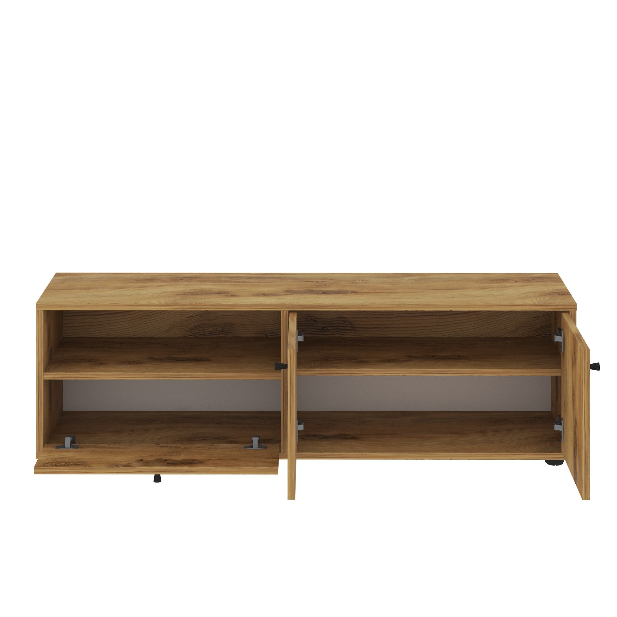 Móvel de TV – 136 cm x 42 cm x 35 cm – Carvalho – Painel de partículas revestido a melamina