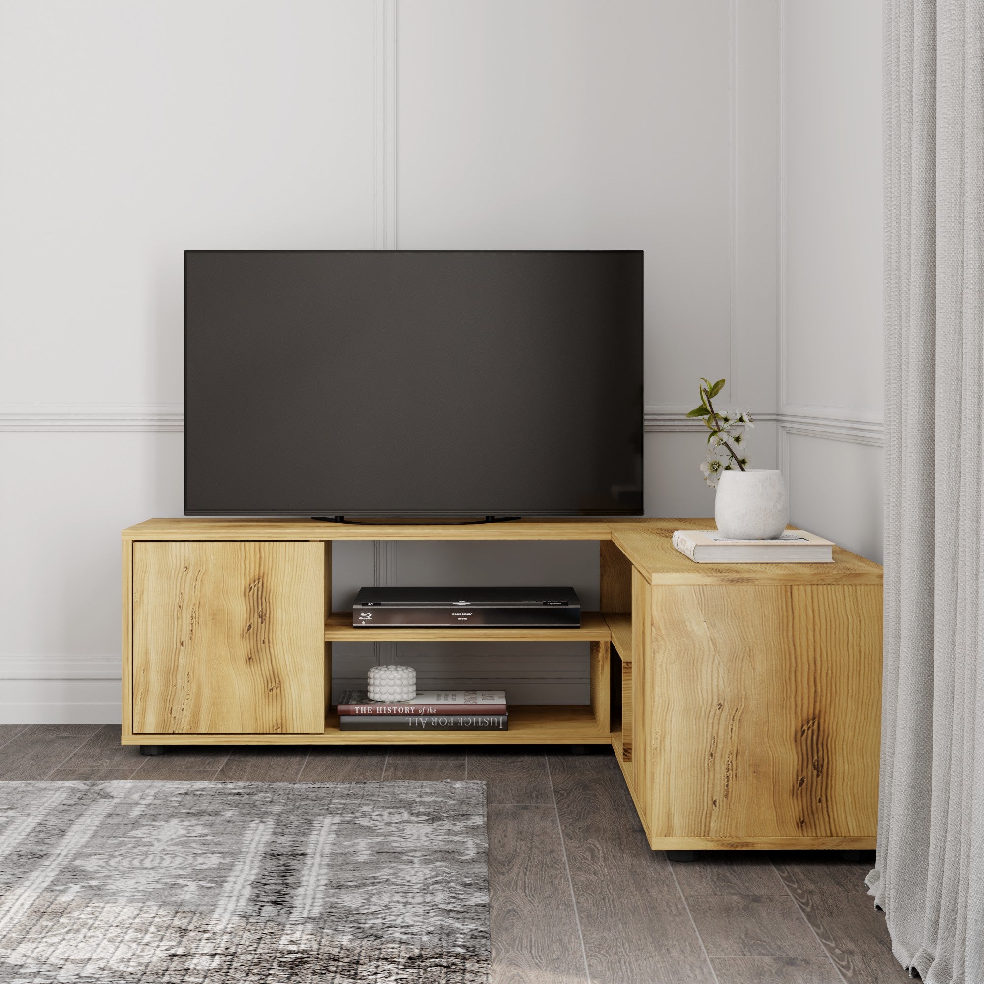 Móvel de TV – 120x40x35 cm – Rosa – Painel de partículas