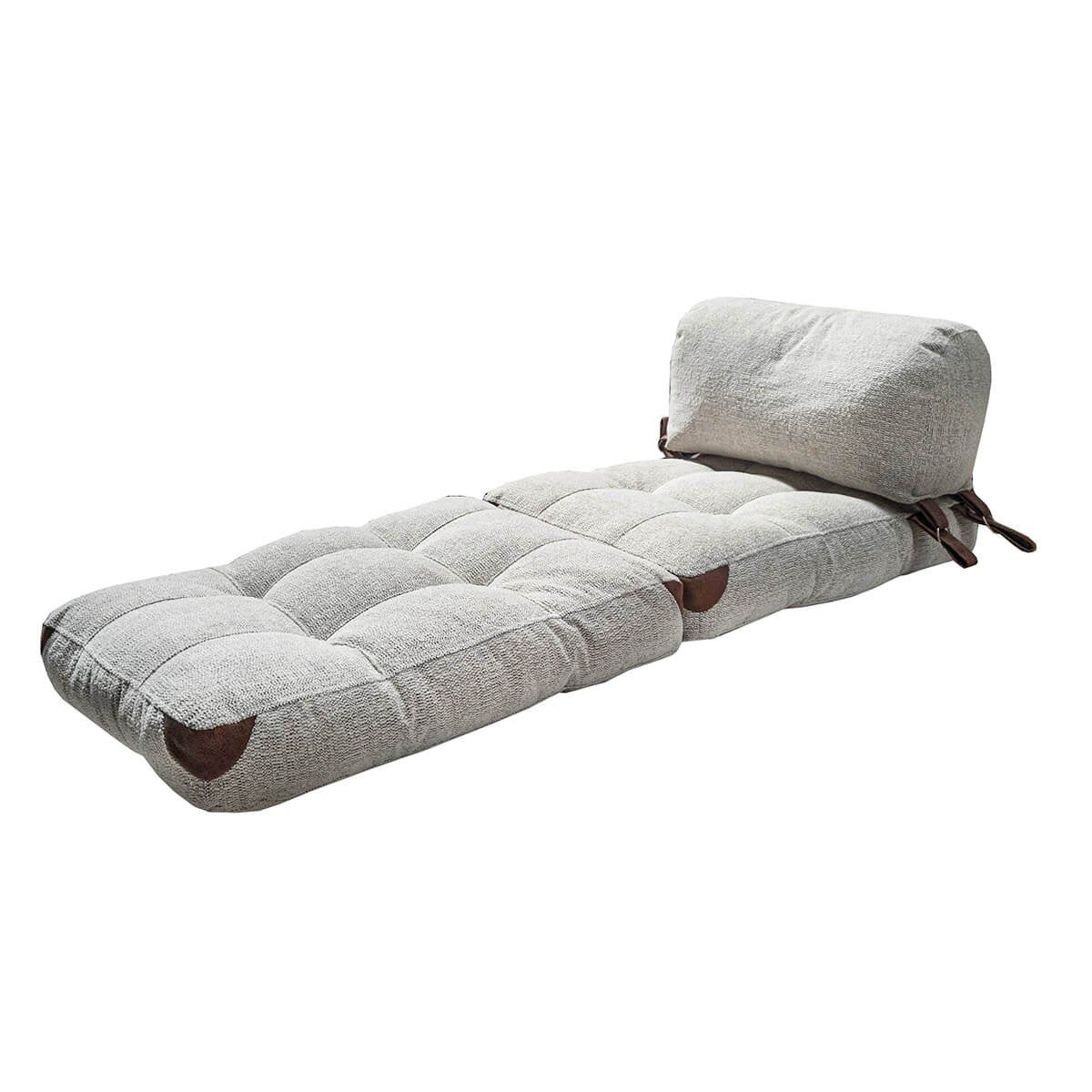 Sofá-cama elegante de 1 lugar, tecido Teddy cinza, 80 x 70 x 60 cm | 100% poliéster, altura confortável de 24 cm, transforma-se em cama de 160 cm | Perfeito para espaços pequenos