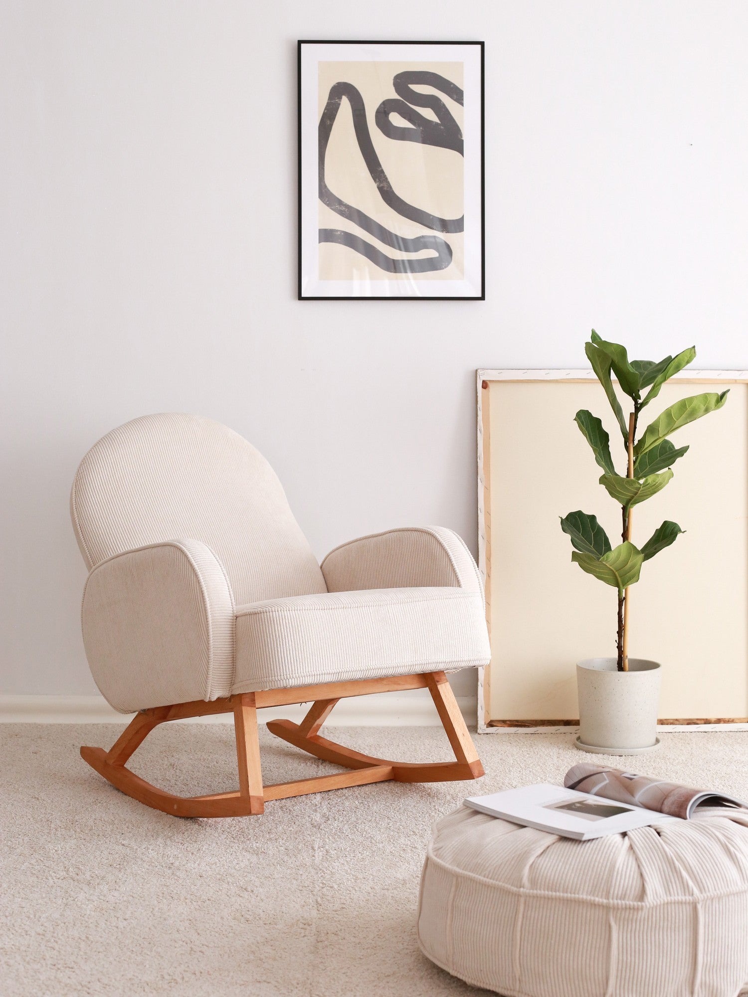 Poltrona Elegante, Veludo Branco, 78 x 91 x 75 cm | 100% Poliéster, Estrutura em Faia, Elegante e Confortável para Espaços Modernos