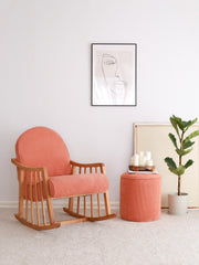 Poltrona Elegante Coral, Veludo Cotelê, 80 cm L x 93 cm A x 68 cm P | 100% Poliéster, Estrutura em Faia | Conforto e Estilo para Sala de Estar e Escritório