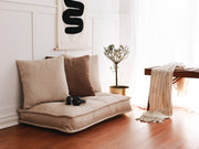 Almofada luxuosa de veludo creme, 100% veludo, 100 x 60 x 20 cm | Enchimento de fibra/esponja macia | Perfeita para decoração e conforto da casa