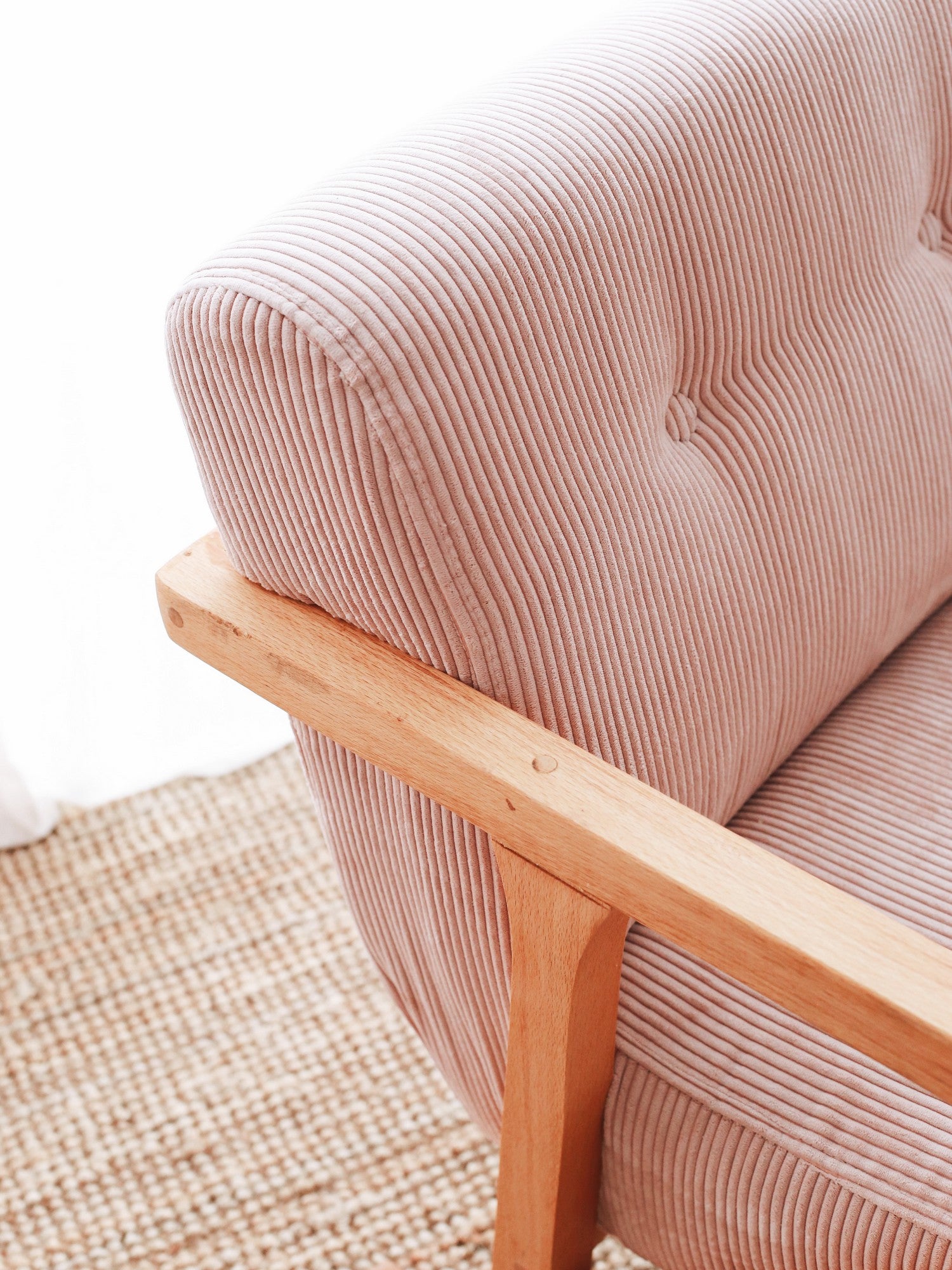 Poltrona Elegante de Veludo, Rosa, 67 x 85 x 75 cm | Tecido 100% Veludo, Pernas de Madeira, Design Elegante para Sala de Estar e Quarto | Assentos Confortáveis