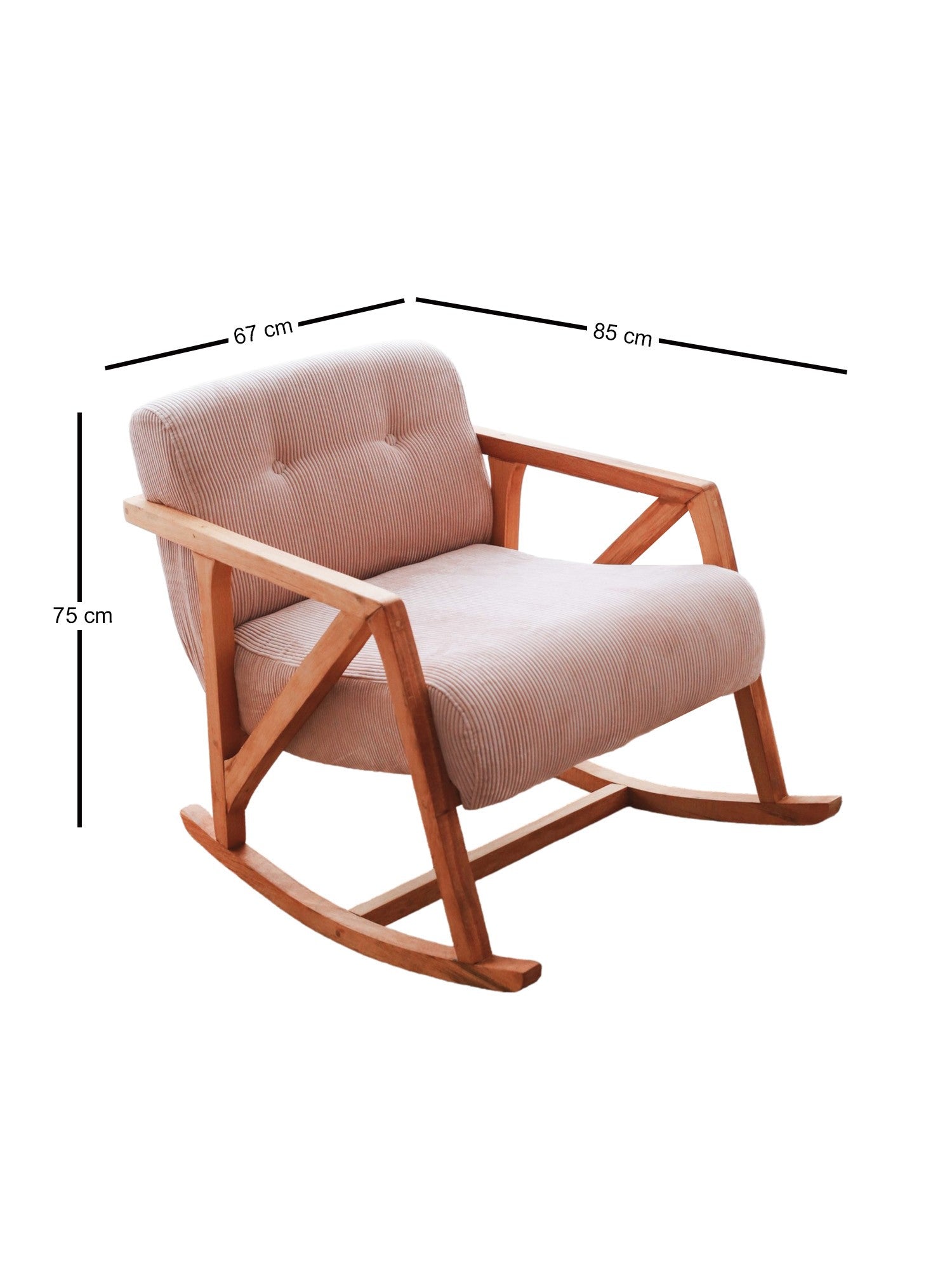 Poltrona Elegante de Veludo, Rosa, 67 x 85 x 75 cm | Tecido 100% Veludo, Pernas de Madeira, Design Elegante para Sala de Estar e Quarto | Assentos Confortáveis